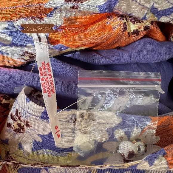 NEW FREE PEOPLE SUGAR‎ CRUSH FLORAL DROP WAIST BABYDOLL MINI DRESS SZ Medium - Picture 8 of 10